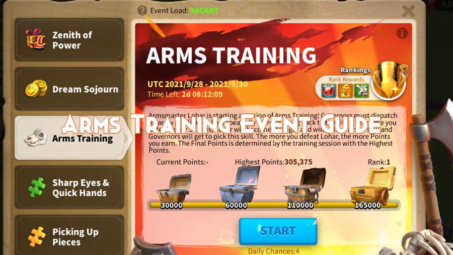 Arms Training Event Guide