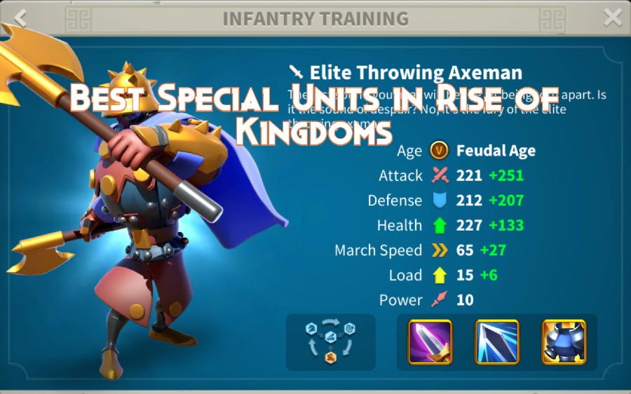 Best Special Units in Rise of Kingdoms