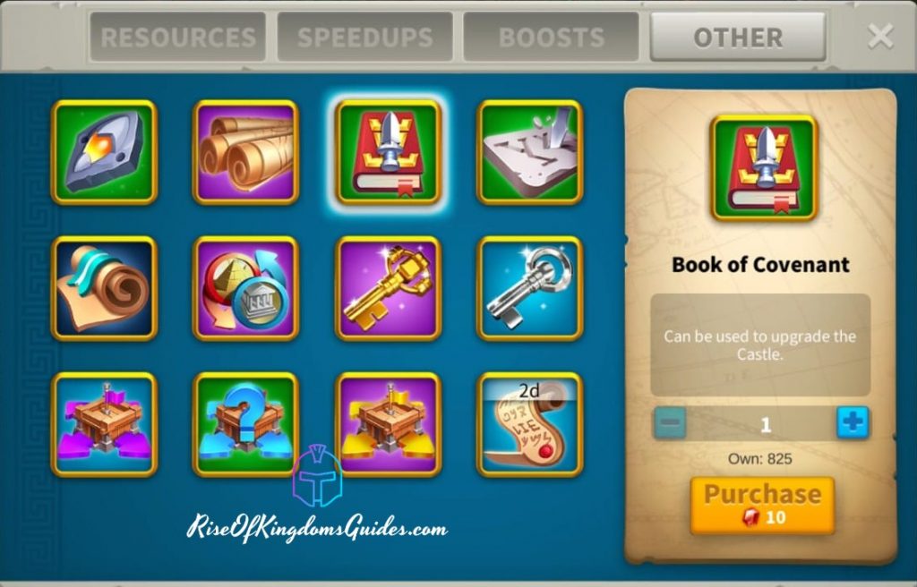 Book of Covenant in Rise of Kingdoms