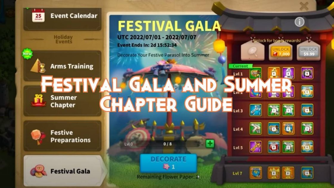 Festival Gala and Summer Chapter Guide