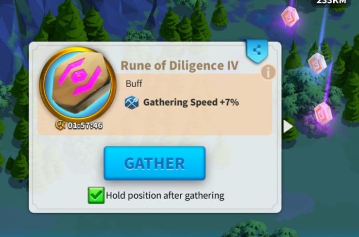 Gathering Rune in Rise of Kingdoms for boosting gathering speed