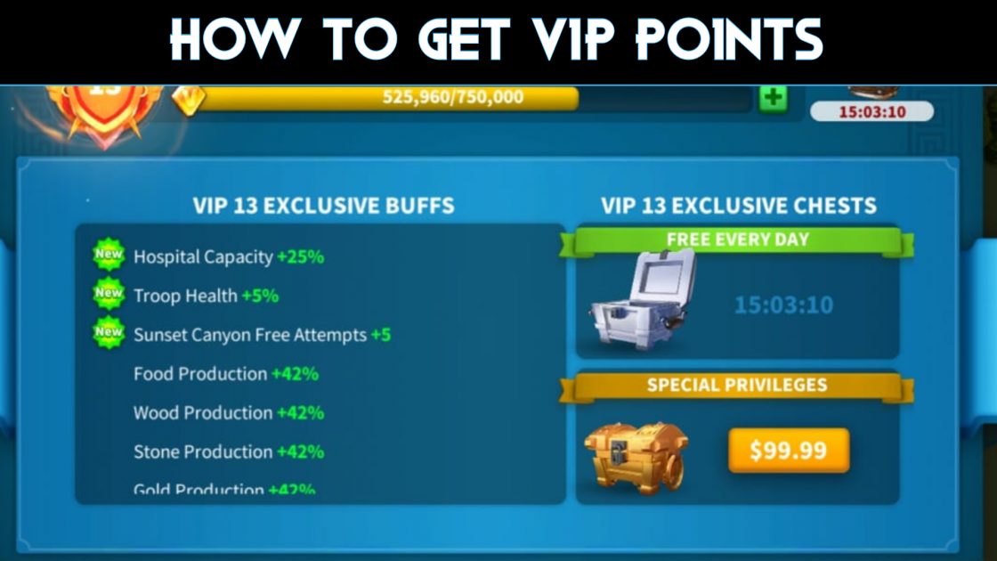 How do you get VIP points in rise of kingdoms?