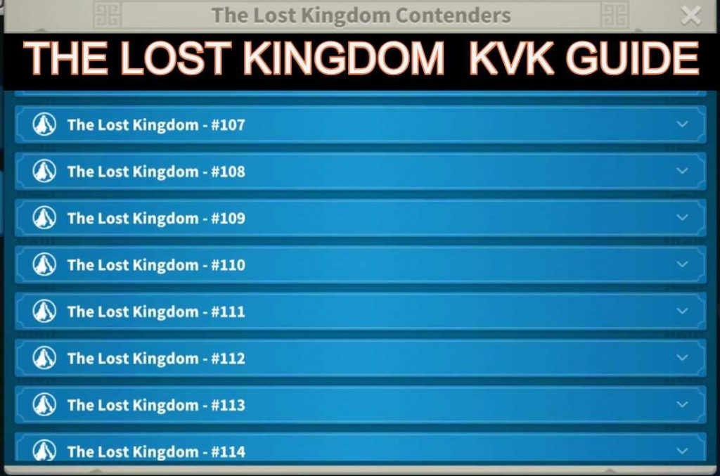 The Lost Kingdom KVK Season 1 and 2 ROK Guide