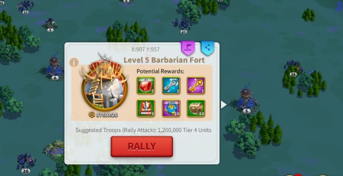 Rise Of Kingdoms Barbarian Forts