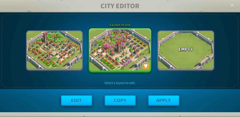 Rise of Kingdoms City Layout Editor