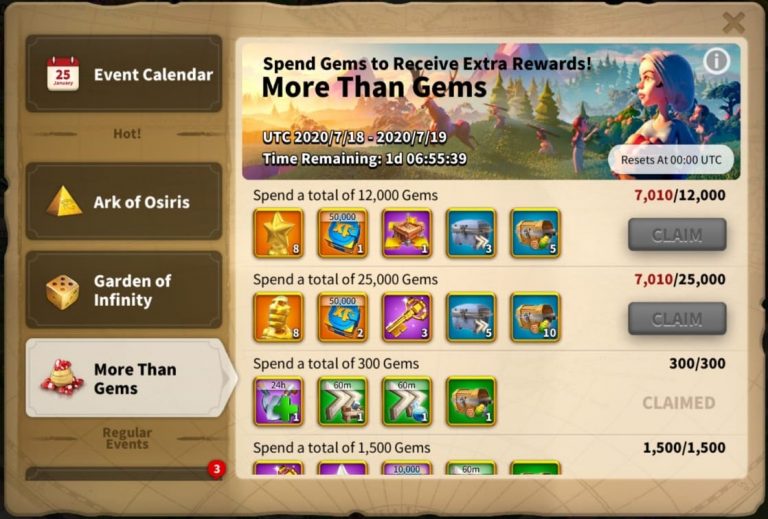 Rise Of Kingdoms More than gems event (1)